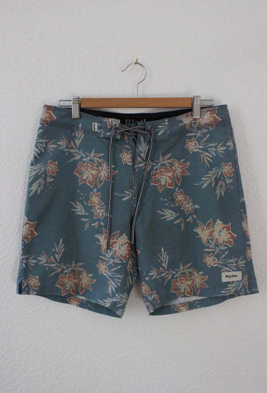 Rhythm Floral Blue Boardshorts